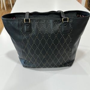 Vera Bradley Ella quilted leather studded tote